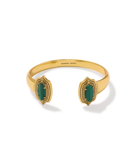 Elton Stepped Frame Vintage Gold Cuff Bracelet