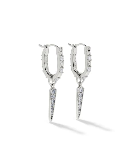 Fate Silver Charm Huggie Earrings