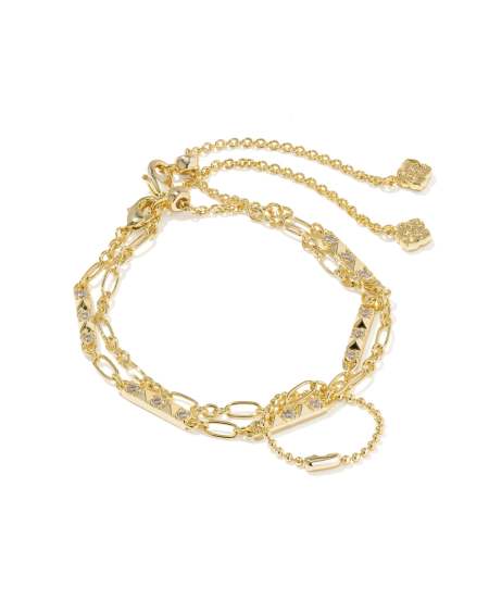 Fate Gold Set of 2 Delicate Chain Bracelets