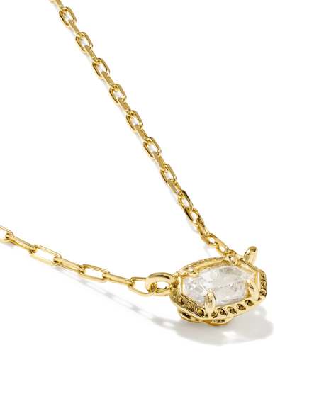 Mini Elisa Luxe Gold Pendant Necklace
