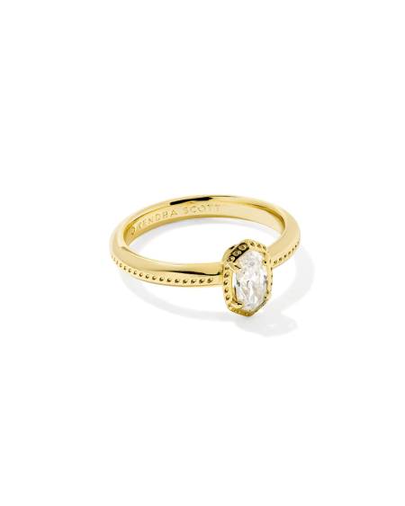 Mini Elyse Luxe Gold Band Ring