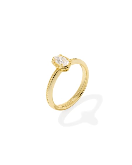 Mini Elyse Luxe Gold Band Ring