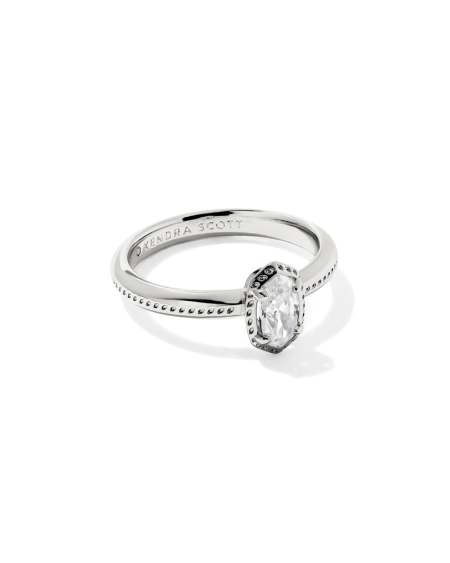 Mini Elyse Luxe Silver Band Ring