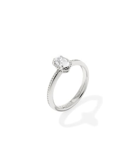 Mini Elyse Luxe Silver Band Ring