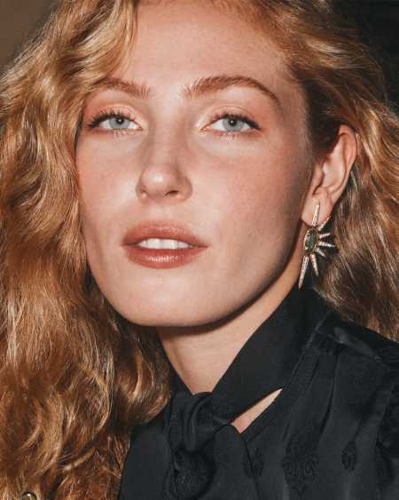 Ellie Star Vintage Gold Statement Earrings