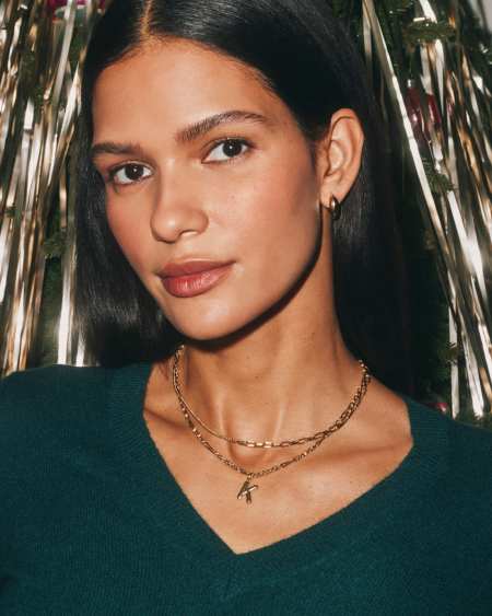 Bubble Letter Short Pendant Necklace