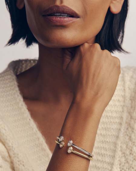 Mini Elton Luxe Gold Cuff Bracelet