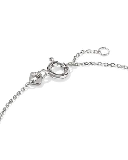 0.45 ct Lab Grown White Diamond Dira Princess 14k White Gold Delicate Chain Bracelet
