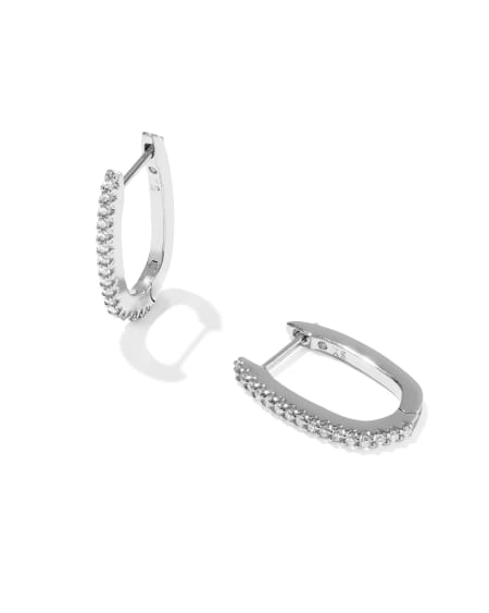Lyla Silver Huggie Earrings