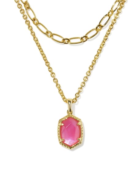 Daphne Gold Frame Multi Strand Necklace