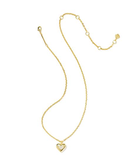 Joanne Gold Heart Short Pendant Necklace