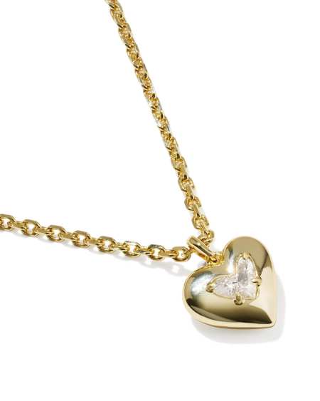Joanne Gold Heart Short Pendant Necklace