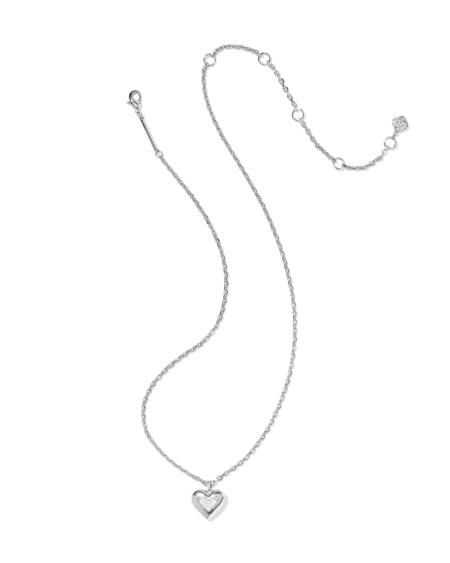 Joanne Silver Heart Short Pendant Necklace