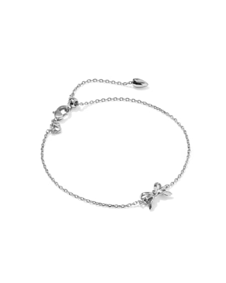 Adelaide Bow Silver Delicate Chain Bracelet