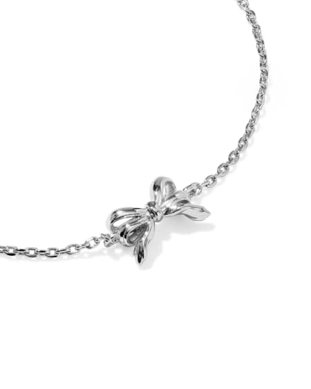 Adelaide Bow Silver Delicate Chain Bracelet