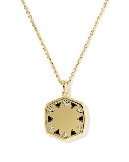 Large Metal Davie 18k Gold Vermeil Locket Necklace 