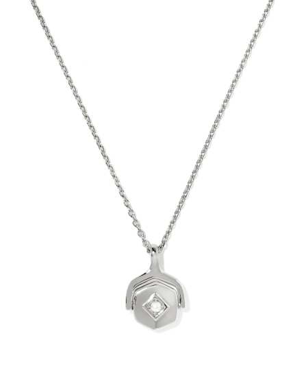 Reversible Davie Sterling Silver Short Pendant Necklace 