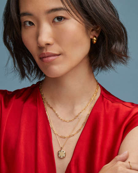 Alani 18k Gold Vermeil Metal Huggie Earrings