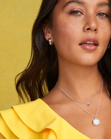 Large Metal Davie Sterling Silver Locket Necklace 