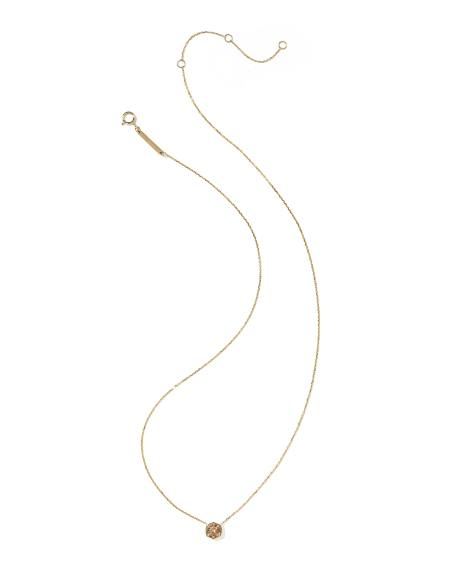 0.36 ct Lab Grown Gemstone Short 14k Yellow Gold Pendant