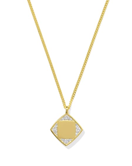 Ashby 18k Gold Vermeil Pendant Necklace in White Topaz