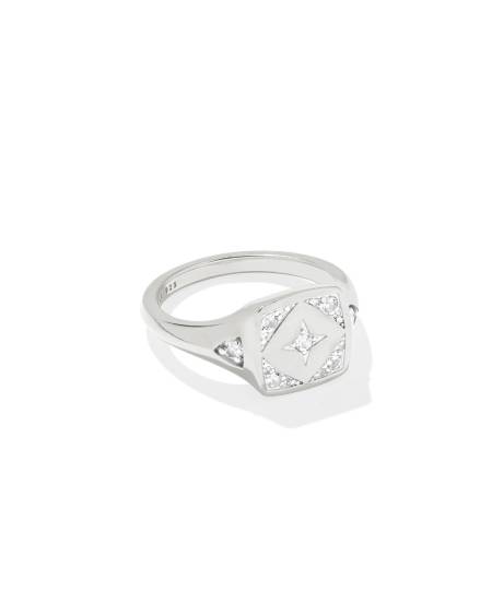 Ashby Sterling Silver Statement Ring in White Topaz