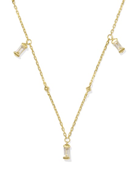 Blythe 18k Gold Vermeil Strand Necklace in White Topaz