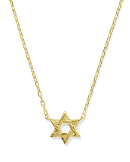 Star of David Pendant Necklace in 18k Gold Vermeil