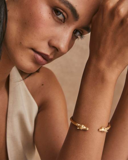 Beau Cuff Bracelet in Vintage Gold