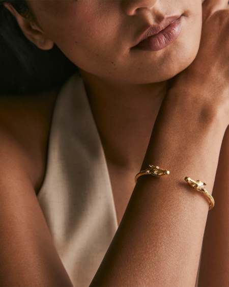 Beau Cuff Bracelet in Vintage Gold