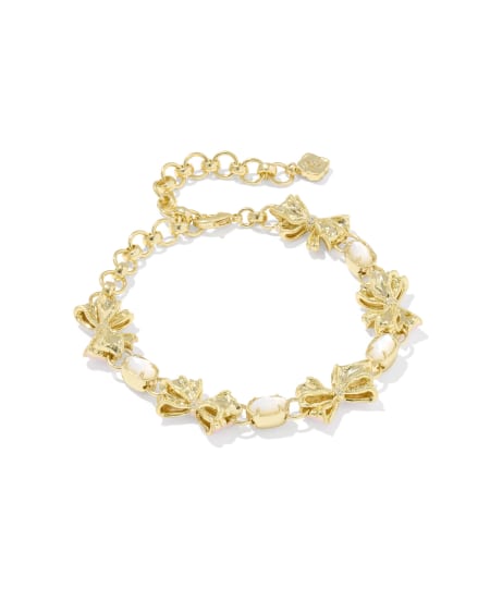 Kendra Scott x LoveShackFancy Bow Gold Delicate Chain Bracelet