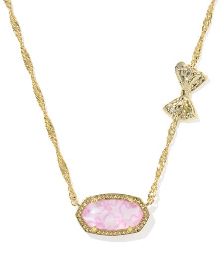 Kendra Scott x LoveShackFancy Bow Gold Elisa Necklace 