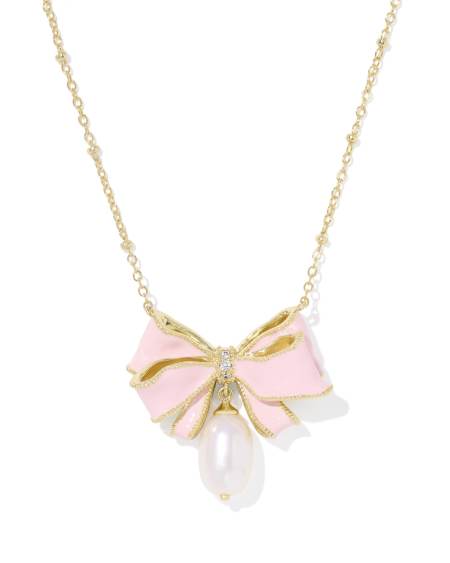 Kendra Scott x LoveShackFancy Pearl Bow Necklace 