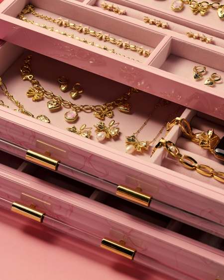 Kendra Scott x LoveShackFancy Large Glass Gold Jewelry Box