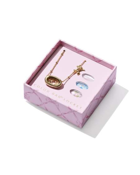 Kendra Scott x LoveShackFancy Elisa Color Bar® Gold Locket Necklace Gift Set