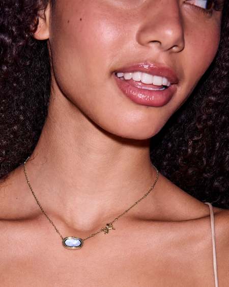 Kendra Scott x LoveShackFancy Elisa Color Bar® Gold Locket Necklace Gift Set