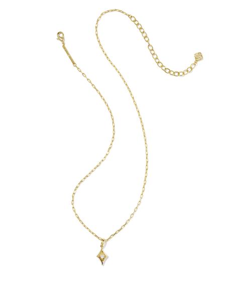 Kinsley Crystal Gold Short Pendant Necklace