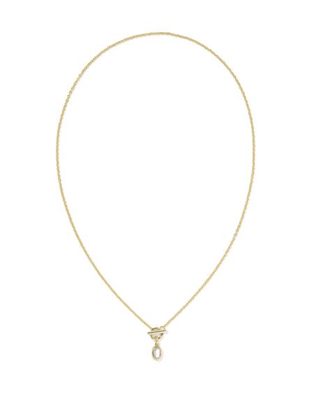 Mini Elisa Toggle Gold Short Pendant Necklace
