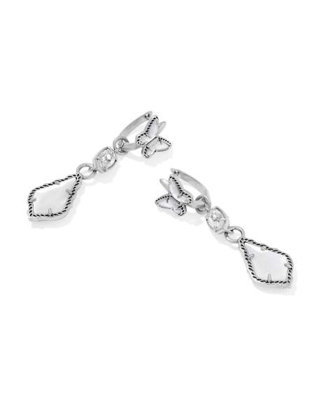 Dolly Parton x Kendra Scott Butterfly Vintage Silver Convertible Drop Earrings