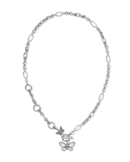 Dolly Parton x Kendra Scott Butterfly Vintage Silver Convertible Y Necklace
