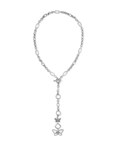 Dolly Parton x Kendra Scott Butterfly Vintage Silver Convertible Y Necklace