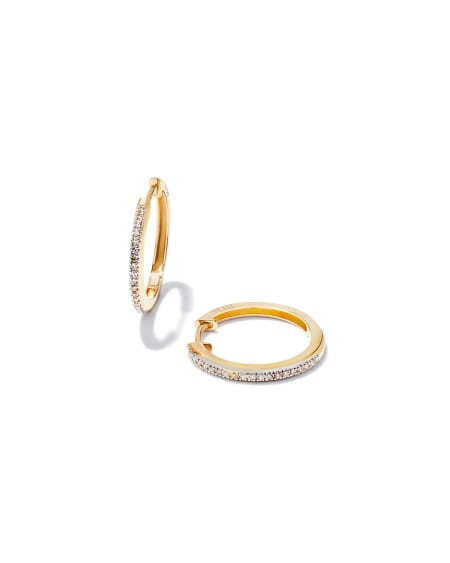 0.19 ct Penelope 20mm Hoop Earrings in 14k Yellow Gold