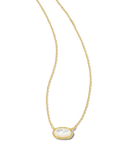 Grayson Gold Pendant Necklace in Ivory Mother-of-Pearl