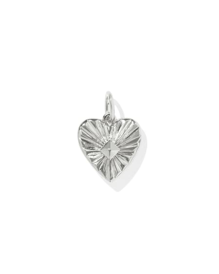 Maia Heart Accent Charm in Sterling Silver