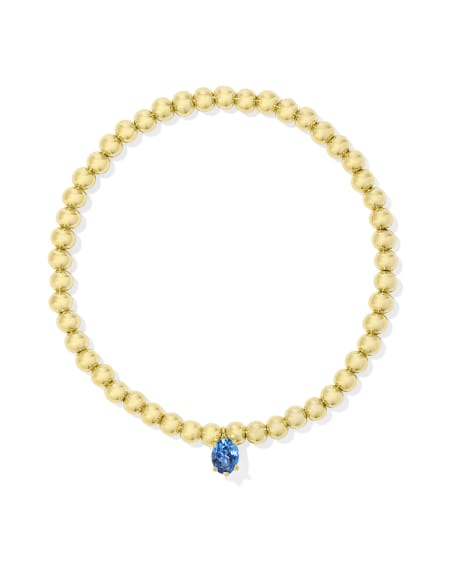 Cailin Gold Stretch Bracelet in Blue Violet Crystal