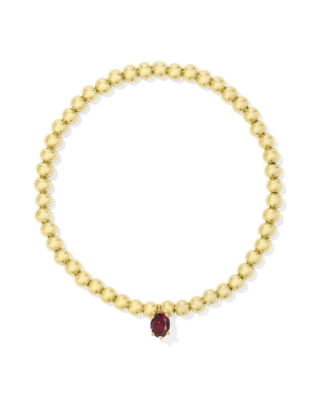 Cailin Gold Stretch Bracelet in Red Crystal