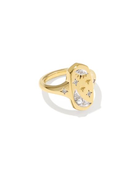 Skye Celestial 18k Yellow Gold Vermeil Cocktail Ring 