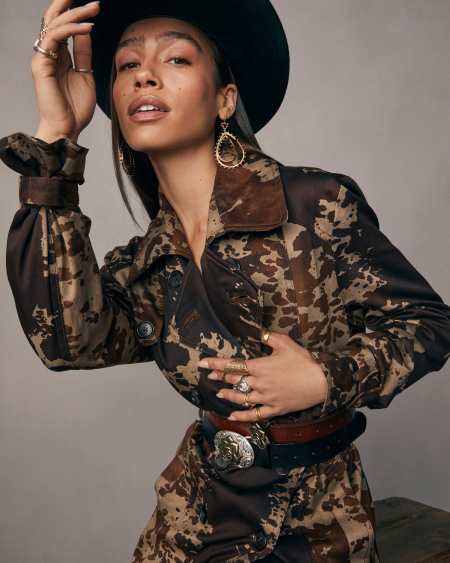 Yellow Rose Plaque Belt Buckle in Mixed Metal