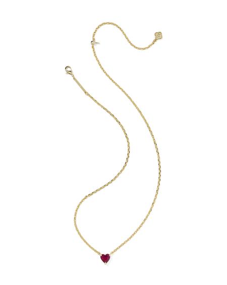 Ayla Heart Gold Short Pendant Necklace