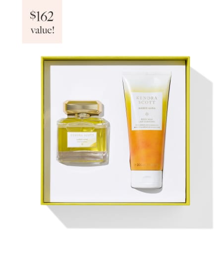 Body Milk and 75ml Fragrance Gift Set in Amber Aura